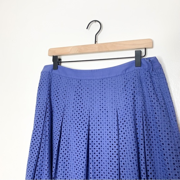 Lands End Periwinkle Purple Eyelet Mini Skirt 12 - Picture 3 of 9